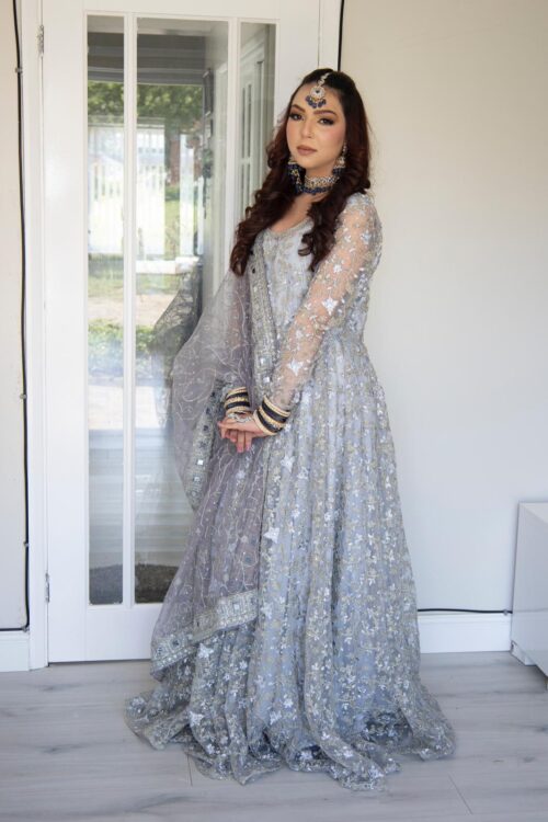 Georgatte floral fabric beautiful lehnga cholli with contrast dupatta